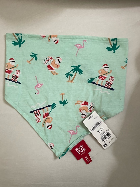 Family Pajamas Other - Family Pj’s Macy’s Brand Tea Green PET  Bandana Size L/XL NWT Dog bandana